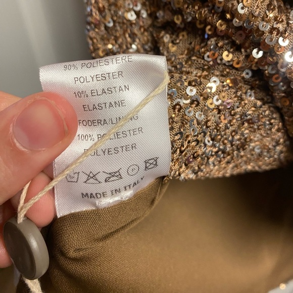 NWT Sadey With Love Italian Brown Sequin Mini Dress Size Small - Picture 4 of 5